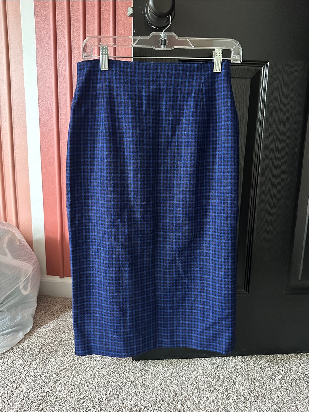 Talbots Blue and Black Pencil Skirt